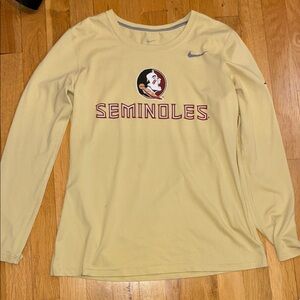 FSU Seminoles Long Sleeve Tee - Pale Yellow